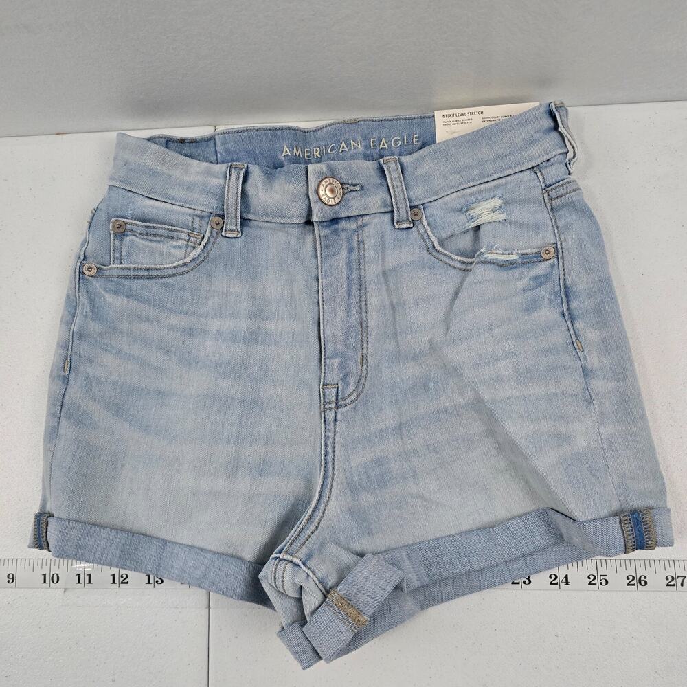 NWT American Eagle curvy hi-rise next level stretch shorts shorts 4 27w womens